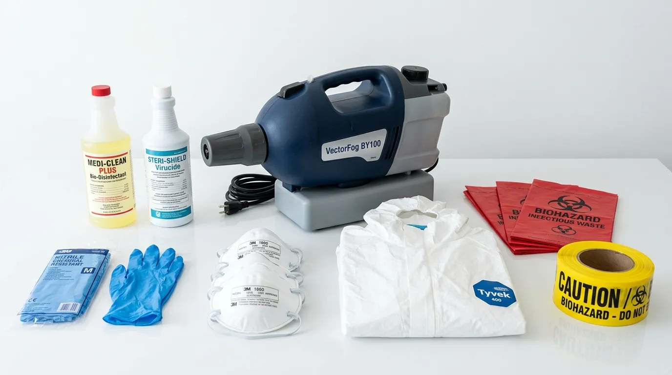 Professional biohazard remediation crew working in Hapeville